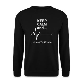 Keep Calm Nurse Funny Pflege Medizinische Gesundheitsversorgung - Unisex Pullover - Schwarz - Vorne - Alina (178cm) & Michal (187cm)