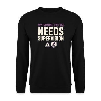 Crohn's disease, Crohn's disease, Ibd-krieger - Unisex Sweatshirt - black - Front - Alina (178cm) & Michal (187cm)
