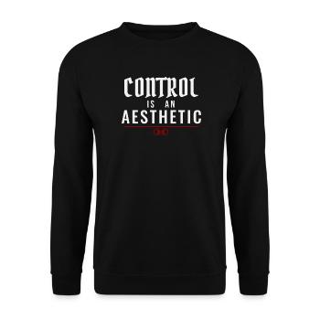 Control Is An Aesthetic – Dominant Elegance - Unisex Sweatshirt - black - Front - Alina (178cm) & Michal (187cm)