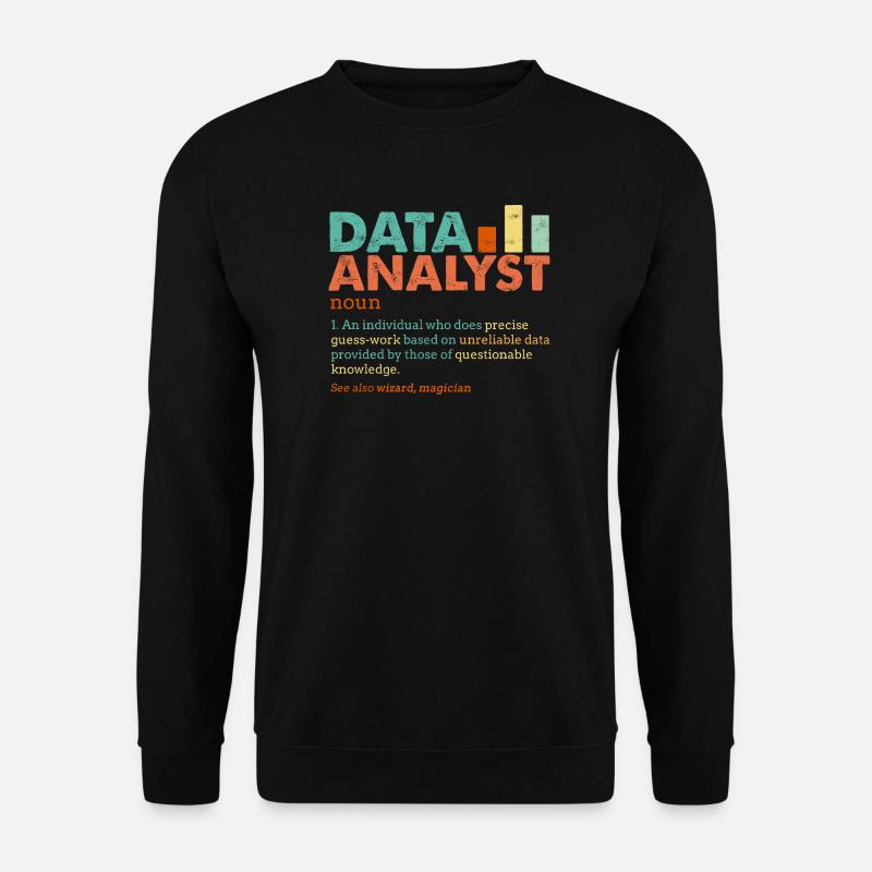 Data Analyst Retro Farbblöcke - Unisex Pullover - Schwarz