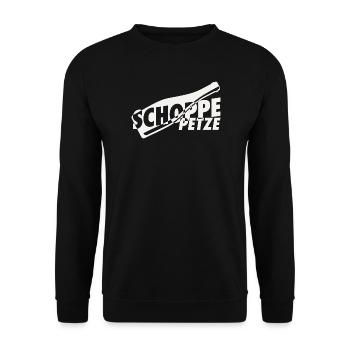 Schoppe-petze - Unisex Pullover - Schwarz - Vorne - Alina (178cm) & Michal (187cm)