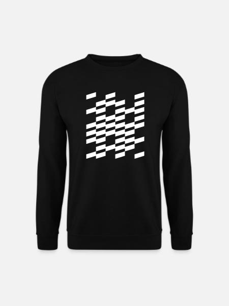 Diagonal Plaid Geometric design - Unisex Sweatshirt - black