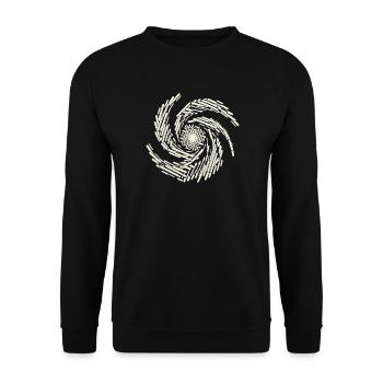 Whirling White Spiral Galaxy - Unisex Sweatshirt - black - Front - Alina (178cm) & Michal (187cm)