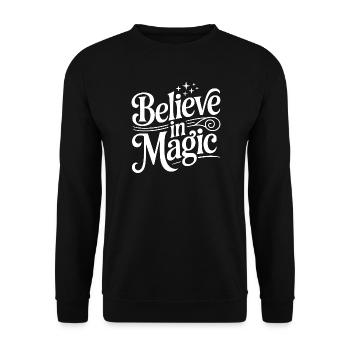an Magie glauben - Unisex Pullover - Schwarz - Vorne - Alina (178cm) & Michal (187cm)