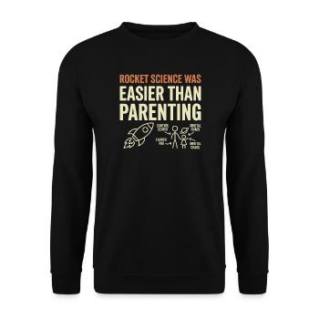 Papa de l’Espace Galaxie Meilleur Papa de la Galaxie - Sweat-shirt Unisexe - noir - Devant - Alina (178cm) & Michal (187cm)
