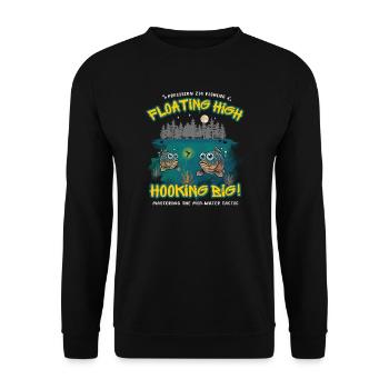 Floating High Hooking Big Carp Fishing Design - Unisex Sweatshirt - black - Front - Alina (178cm) & Michal (187cm)