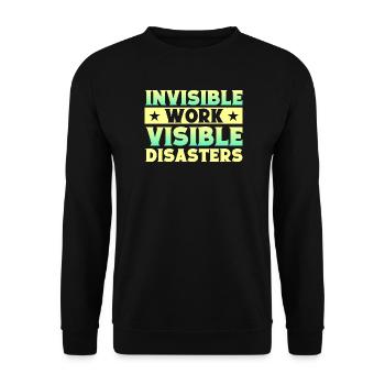 Musical Theatre Invisible Work Theater Gift - Unisex Pullover - Schwarz - Vorne - Alina (178cm) & Michal (187cm)