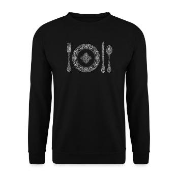 Couverts - Sweat-shirt Unisexe - noir - Devant - Alina (178cm) & Michal (187cm)