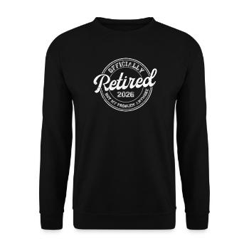 Vintage Retirement 2026 Retired Men Women - Unisex Sweatshirt - black - Front - Alina (178cm) & Michal (187cm)