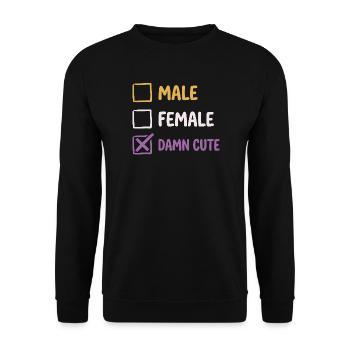 Pride Month LGBTQ - Non Binary, Gender-fluid - Unisex Sweatshirt - black - Front - Alina (178cm) & Michal (187cm)