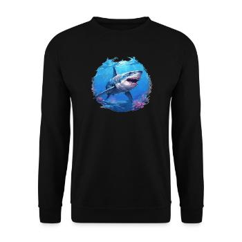 Haie Hai - Unisex Pullover - Schwarz - Vorne - Alina (178cm) & Michal (187cm)