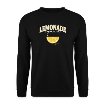 Lemonade Squad Zitrone Sommer Limonade - Unisex Pullover - Schwarz - Vorne - Alina (178cm) & Michal (187cm)