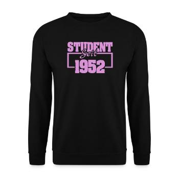Student Self 1952 Vintage Print - Sweat-shirt Unisexe - noir - Devant - Alina (178cm) & Michal (187cm)