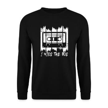 Les années 80 me manquent - Sweat-shirt Unisexe - noir - Devant - Alina (178cm) & Michal (187cm)