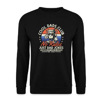 Club des papas cool - Cadeau de la fête des pères 2026 - Sweat-shirt Unisexe - noir - Devant - Alina (178cm) & Michal (187cm)