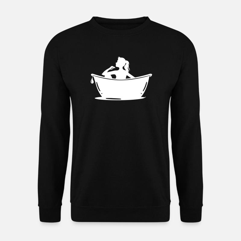 Badewanne Pflege - Unisex Pullover - Schwarz