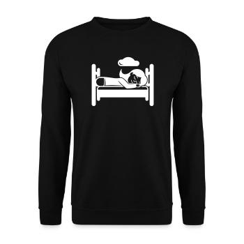 Fatigué endormi - Sweat-shirt Unisexe - noir - Devant - Alina (178cm) & Michal (187cm)