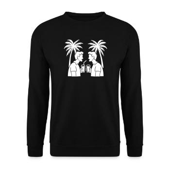 Silhouette de plage de vacances - Sweat-shirt Unisexe - noir - Devant - Alina (178cm) & Michal (187cm)