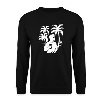 Fête Silhouette Holiday - Sweat-shirt Unisexe - noir - Devant - Alina (178cm) & Michal (187cm)