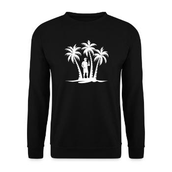 Palmiers pour fête de vacanciers - Sweat-shirt Unisexe - noir - Devant - Alina (178cm) & Michal (187cm)