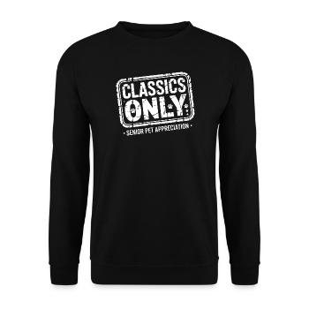 Nur Klassiker Senior Pet Pride - Unisex Pullover - Schwarz - Vorne - Alina (178cm) & Michal (187cm)