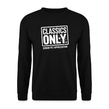 Classics Only: Senior Pet Love - Unisex Sweatshirt - black - Front - Alina (178cm) & Michal (187cm)