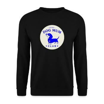 Young Dog Mom Club Logo - Unisex Sweatshirt - black - Front - Alina (178cm) & Michal (187cm)