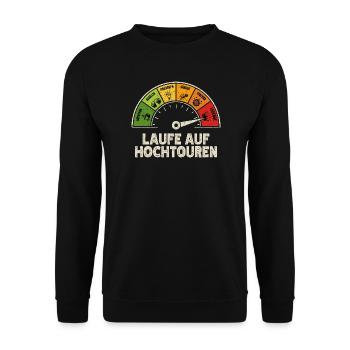 Alkohol Pegel Legende Lustiger Party Spruch - Unisex Pullover - Schwarz - Vorne - Alina (178cm) & Michal (187cm)