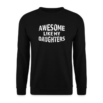 Proud Daughters Distressed - Unisex Sweatshirt - black - Front - Alina (178cm) & Michal (187cm)