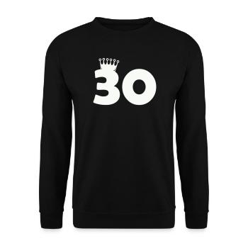 30_krone- - Sweat-shirt Unisexe - noir - Devant - Alina (178cm) & Michal (187cm)