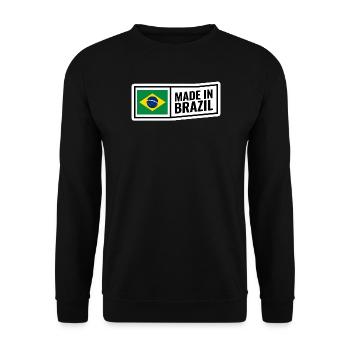 Brazil - Unisex Sweatshirt - black - Front - Alina (178cm) & Michal (187cm)
