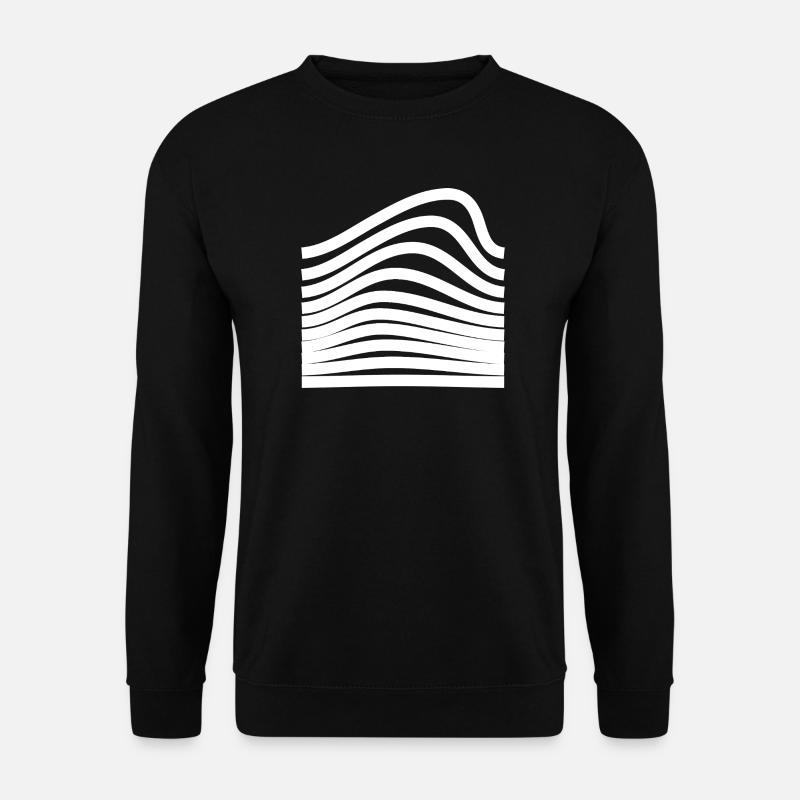 Wavy bold Lines design - Unisex Sweatshirt - black