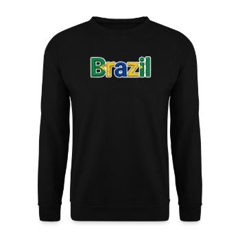 Brazil - Unisex Sweatshirt - black - Front - Alina (178cm) & Michal (187cm)