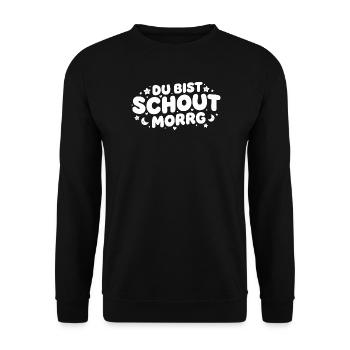 Du Bist Gut Genug Internet Meme - Unisex Pullover - Schwarz - Vorne - Alina (178cm) & Michal (187cm)