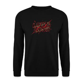 Low and Loud Saying Camouflage Tuning - Unisex Sweatshirt - black - Front - Alina (178cm) & Michal (187cm)