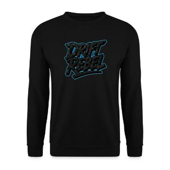 Drift Rebel Saying Camouflage Motorsport - Unisex Sweatshirt - black - Front - Alina (178cm) & Michal (187cm)
