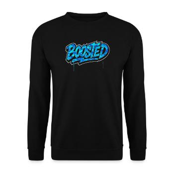 Boosted Saying Camouflage JDM Tuning - Unisex Sweatshirt - black - Front - Alina (178cm) & Michal (187cm)