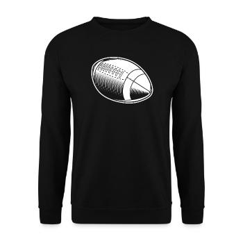 American Football Ball - Unisex Sweatshirt - black - Front - Alina (178cm) & Michal (187cm)