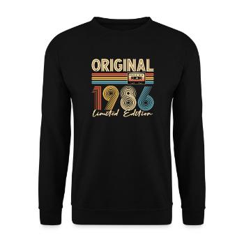 40. Geburtstag, 40 Jahre - Unisex Pullover - Schwarz - Vorne - Alina (178cm) & Michal (187cm)