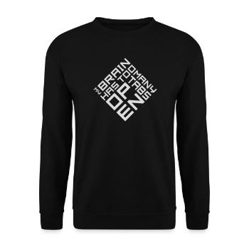 My Brain Has Too Many Tabs Open Lustig Grübeln - Unisex Sweatshirt - black - Front - Alina (178cm) & Michal (187cm)