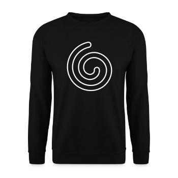 Spirale – symbole de légèreté et de développement - Sweat-shirt Unisexe - noir - Devant - Alina (178cm) & Michal (187cm)