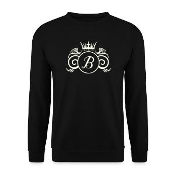Monogramme Royal B - Sweat-shirt Unisexe - noir - Devant - Alina (178cm) & Michal (187cm)