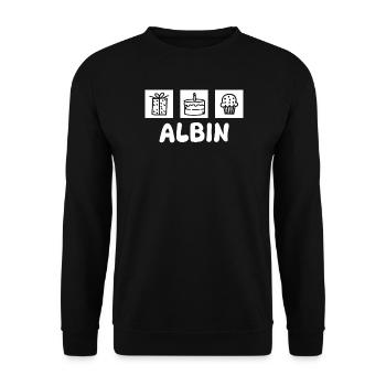 Albin - Unisex Sweatshirt - black - Front - Alina (178cm) & Michal (187cm)