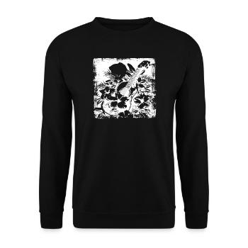 Guitar graphics - Unisex Sweatshirt - black - Front - Alina (178cm) & Michal (187cm)