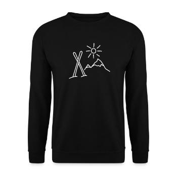Ski fahren - Unisex Pullover - Schwarz - Vorne - Alina (178cm) & Michal (187cm)