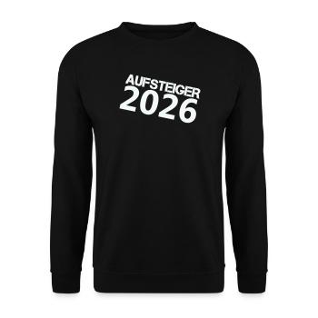 aufsteiger_2026- - Unisex Pullover - Schwarz - Vorne - Alina (178cm) & Michal (187cm)