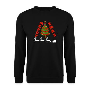 Christmas - Unisex Sweatshirt - black - Front - Alina (178cm) & Michal (187cm)