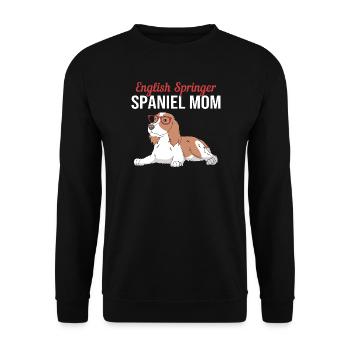 Springer Spaniel Hund - Unisex Pullover - Schwarz - Vorne - Alina (178cm) & Michal (187cm)