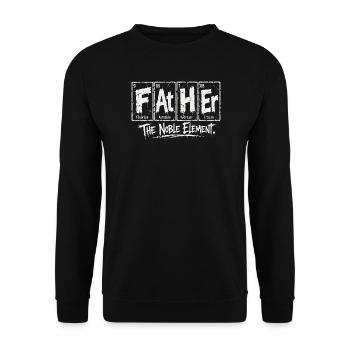 Père – L’Élément Noble - Sweat-shirt Unisexe - noir - Devant - Alina (178cm) & Michal (187cm)
