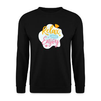 Détendez-vous et profitez des vacances d’été - Sweat-shirt Unisexe - noir - Devant - Alina (178cm) & Michal (187cm)